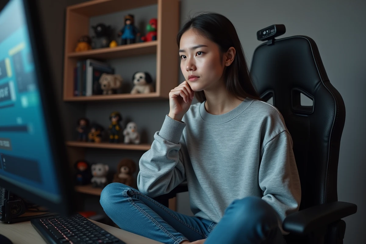 Joueuse de Teamfight Tactics analysant les options d'augmentation pour adapter sa stratégie dans un lobby difficile